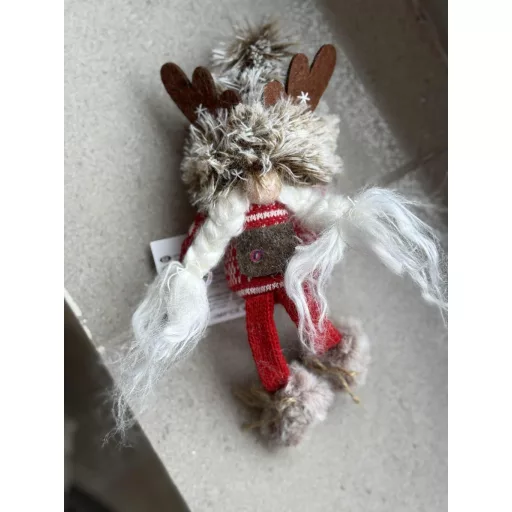 Skandináv manó, aganccsal, barna lógólábú 21 cm