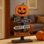 Fa halloweeni útjelző tábla tök