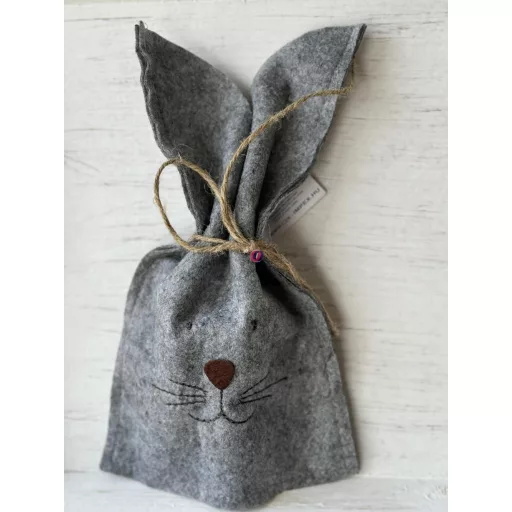 Egyedi, névre szóló Húsvéti szütyő 25*15 cm filc, 4 féle választható kivitel