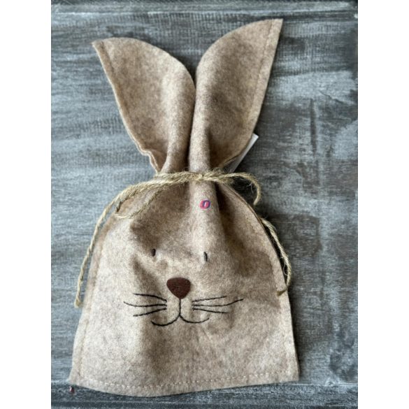 Egyedi, névre szóló Húsvéti szütyő 25*15 cm filc, 4 féle választható kivitel