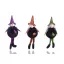 Halloweeni dekor boszorkány figura 3 féle, 23 cm, textil