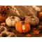 Prémium Őszi Tök bolyhos, 3 féle választható szín textil 13 cm