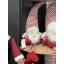 Karácsonyi manó lógólábú piros, fehér sapkában - 62 cm