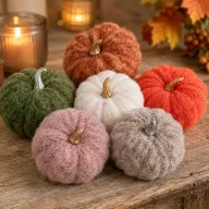 Textil tök dekoráció, gyapjú hatású, mix szinekben