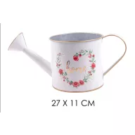 Bádog öntözőkanna rózsaszín Home felirattal 27×11 cm