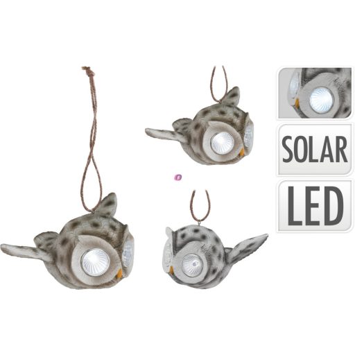 Napelemes lámpa repülő Bagoly figura 3 féle, akasztható
