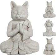   Kültéri meditáló macska figura 40 cm 3 féle választható kivitelben