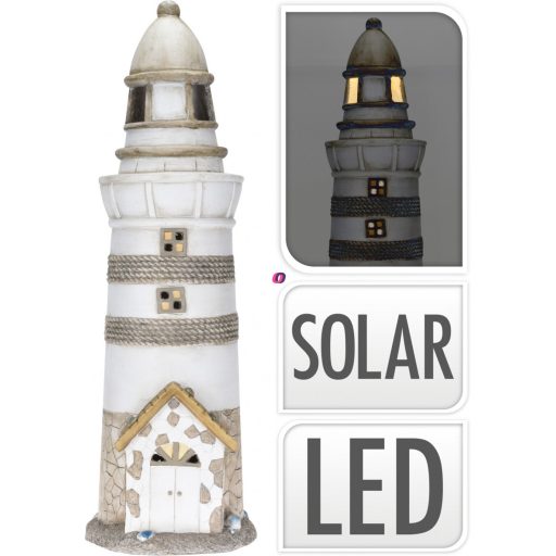 XXL Napelemes világítótorony barna 90 cm