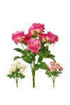 Selyemvirág rózsa csokor 60 cm rózsaszín/pink/fehér 3 féle