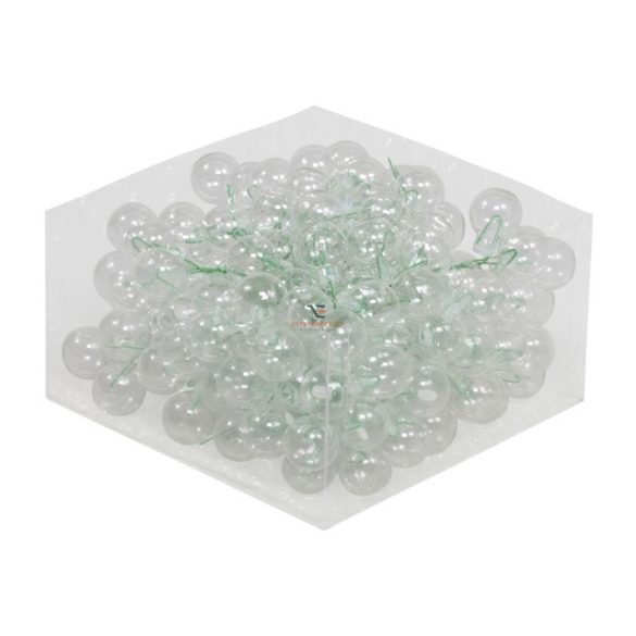 Gömb üveg betűzős 2,5cm átlátszó 144 db/szett