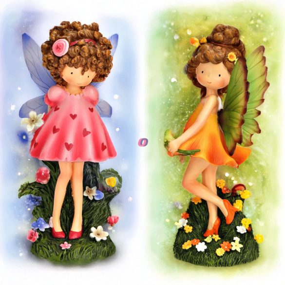 Luxury Tündér figura 16 cm narancssárga, rózsaszín 2 féle választható