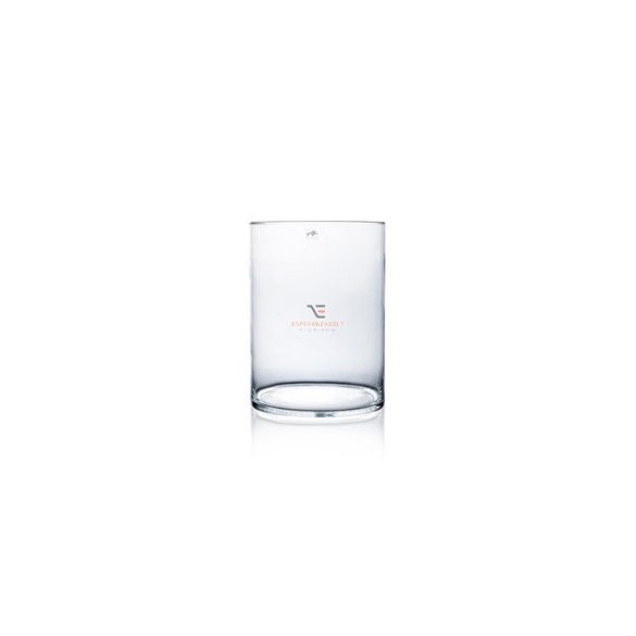 Üveg váza henger 20x10cm átlátszó