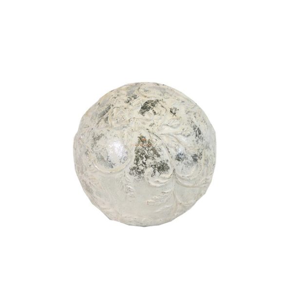 Gömb dísz rózsás kerámia 12cm fekete-ezüst