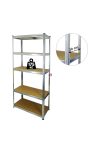 Fémpolc állvány - 5 szintes - fém - max 175 kg - 180 x 90 x 30 cm