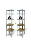 Fémpolc állvány - 5 szintes - fém - max. 175 kg - 180 x 40 x 40 cm - 2 db / csomag