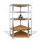 Fémpolc állvány - sarok - 5 szintes - fém - max. 175 kg - 180 x 90 x 30 cm
