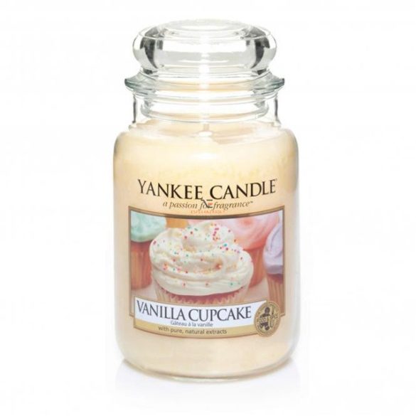 Yankee Candle® Gyertya nagy üvegben Vanilla Cupcake 17x10cm