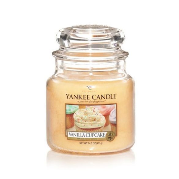 Közepes illatgyertya üvegben Vanilla Cupcake Yankee