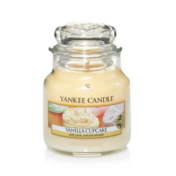 Kis illatgyertya üvegben Vanilla Cupcake Yankee