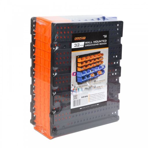 XXL Fali rendszerező dobozok - 30 műanyag doboz - 640 x 375 x 175 mm