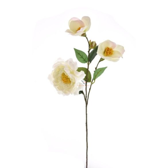 Selyemvirág Kamélia 60cm fehér