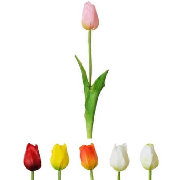Selyemvirág tulipán 44cm színes 6 féle