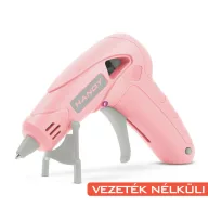   Ragasztópisztoly - akkumulátoros, Type-C - 7 mm - 10 W - babarózsaszín