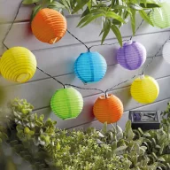   Napelemes lampion fényfüzér 10 LED szolár égősor színes 2,5