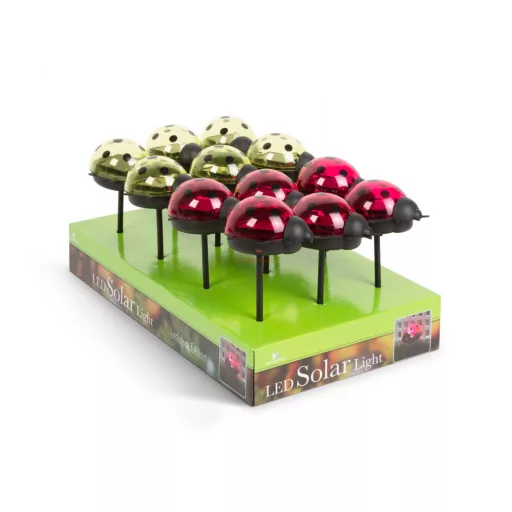 Kerti szolár lámpa katica szett 2 db-os 75 x 60 x 156 mm