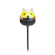   LED-es szolár lámpa - bagoly - hidegfehér - sárga - 150 x 50 x 50 mm