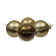   Karácsonyfa gömb üveg 10cm dusky lime fényes-matt 4 db-os