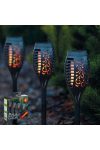 Lángokat imitáló szolár LED lámpa 4 db-os szett 48 cm