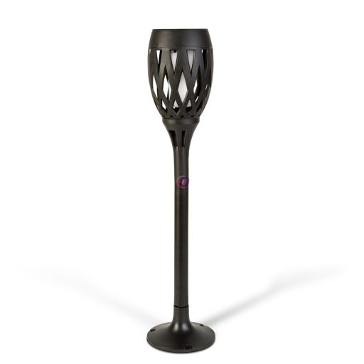 LED-es szolár lámpa - leszúrható / fali / szabadonálló - lángeffekt - 12 sárga LED - 90 x 410 mm