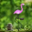 Napelemes flamingó lámpa 51 cm