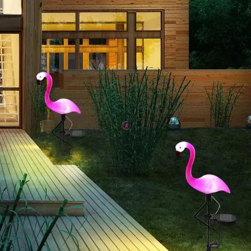 Napelemes flamingó lámpa 51 cm