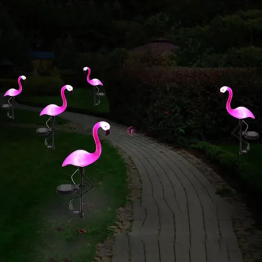 Napelemes flamingó lámpa 51 cm