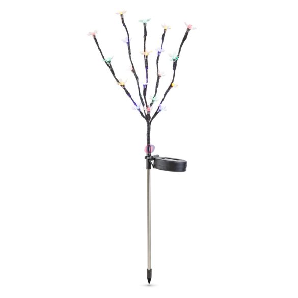 Leszúrható szolár virág - 20 színes LED - 65 cm