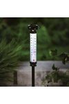 Napelemes lámpa kerti hőmérővel - hidegfehér LED - 44,5 cm