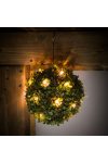 Szolár bukszus - felakasztható - 25 cm - 20 melegfehér LED
