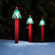 LED-es karácsonyi szolár lámpa fenyőfa alakú