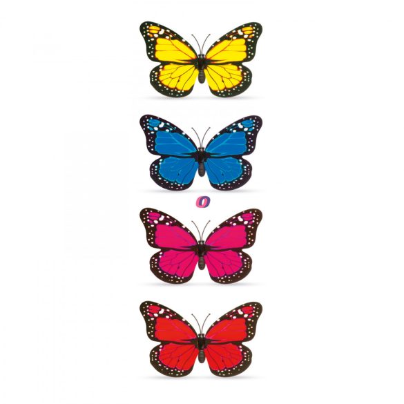 Szolár pillangó repkedő mozgással 4 színben