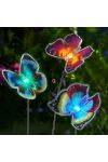Napelemes kerti lámpa pillangó 65 cm üvegszál optikás