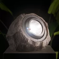   Kerti szolár lámpa kőszikla, kő - fehér SMD LED - 20 x 12 x 16 cm