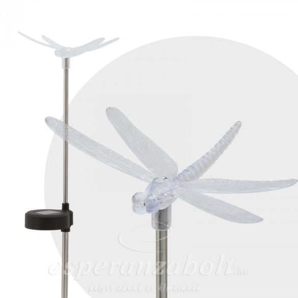 Szinváltó szolár lámpa Szitakötő 42cm