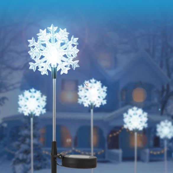 LED-es szolár lámpa hópehely