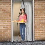 Szúnyogháló függöny ajtóra fekete