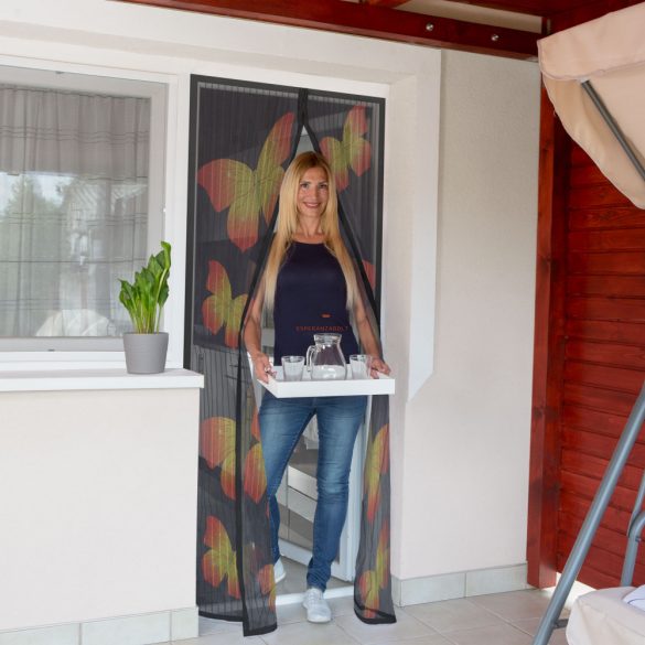 Szúnyogháló függöny ajtóra mágneses 100 x 210 cm pillangós