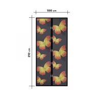   Szúnyogháló függöny ajtóra mágneses 100 x 210 cm pillangós