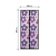   Szúnyogháló függöny ajtóra mágneses 100 x 210 cm színes virágos