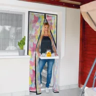   Szúnyogháló függöny ajtóra -mágneses- 100 x 210 cm - színes pillangós